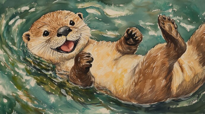 rickthrivingnow_painting_of_a_river_otter_watercolor_childlike__3f694a18-aea9-464e-a3b2-d94738c33227