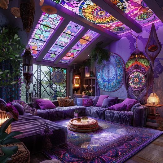 purple treehouse room